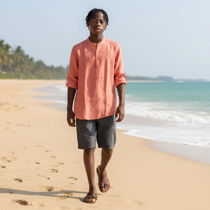 Linen Cotton Half Kurta