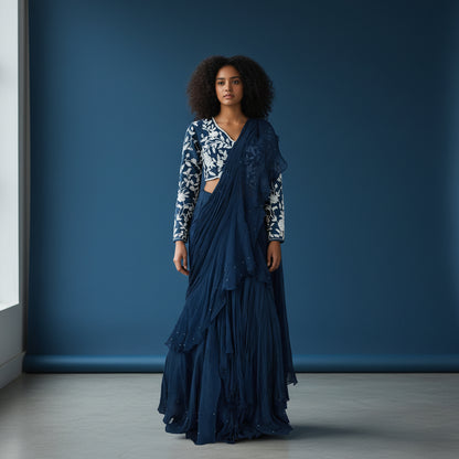 Soft Net Georgette Lehenga