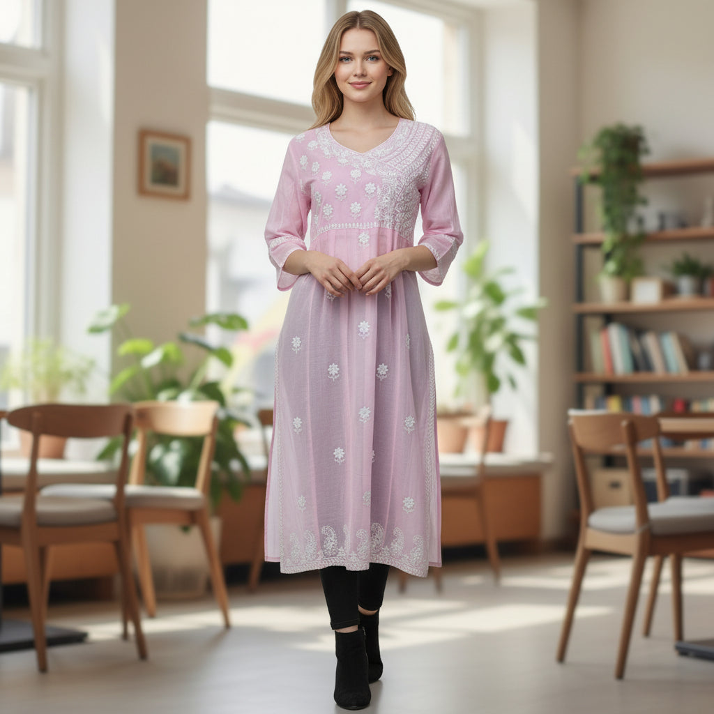 Chikankari Print Kurta