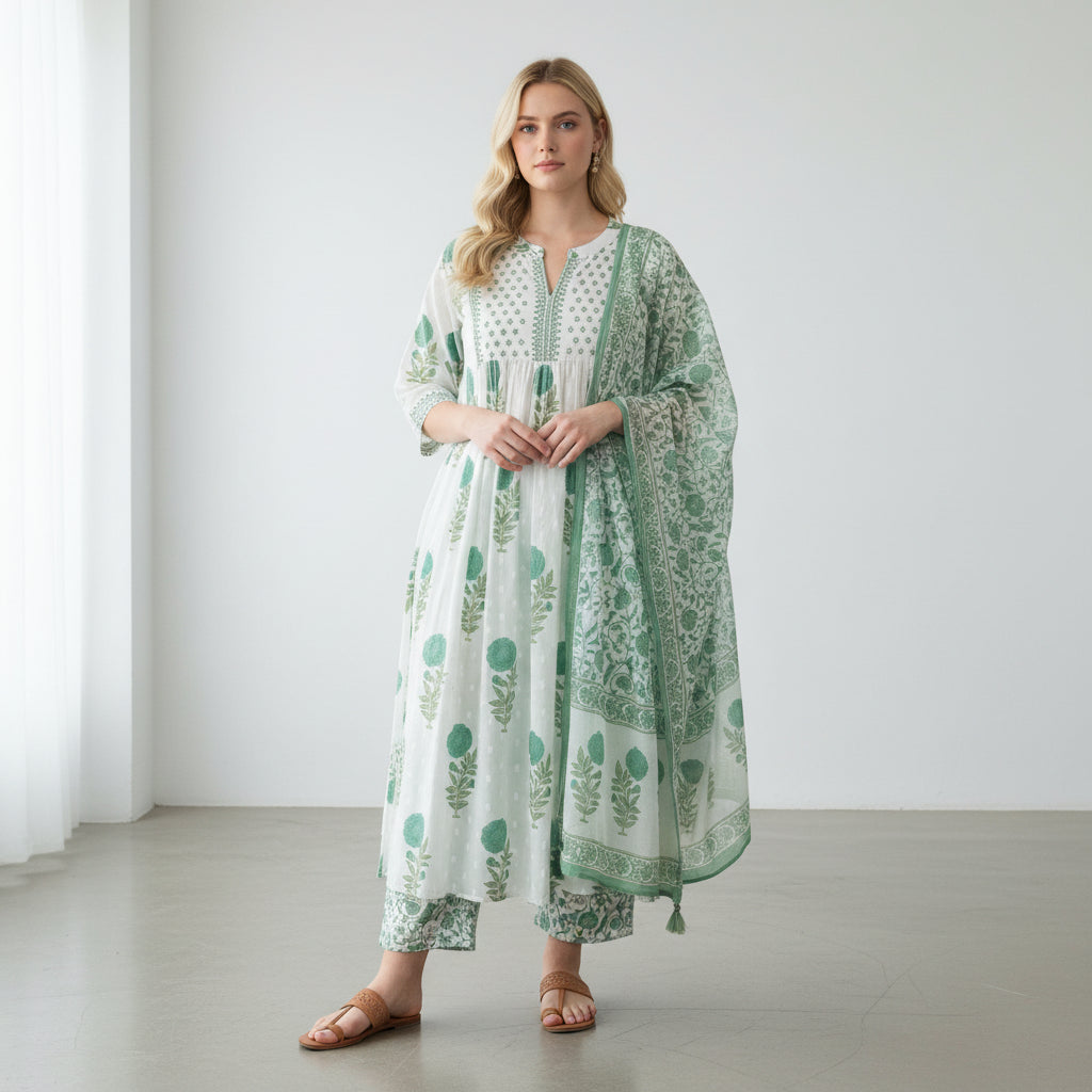 Floral Printed Kurta Set
