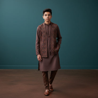 Silk Blend Kurta Set for Men