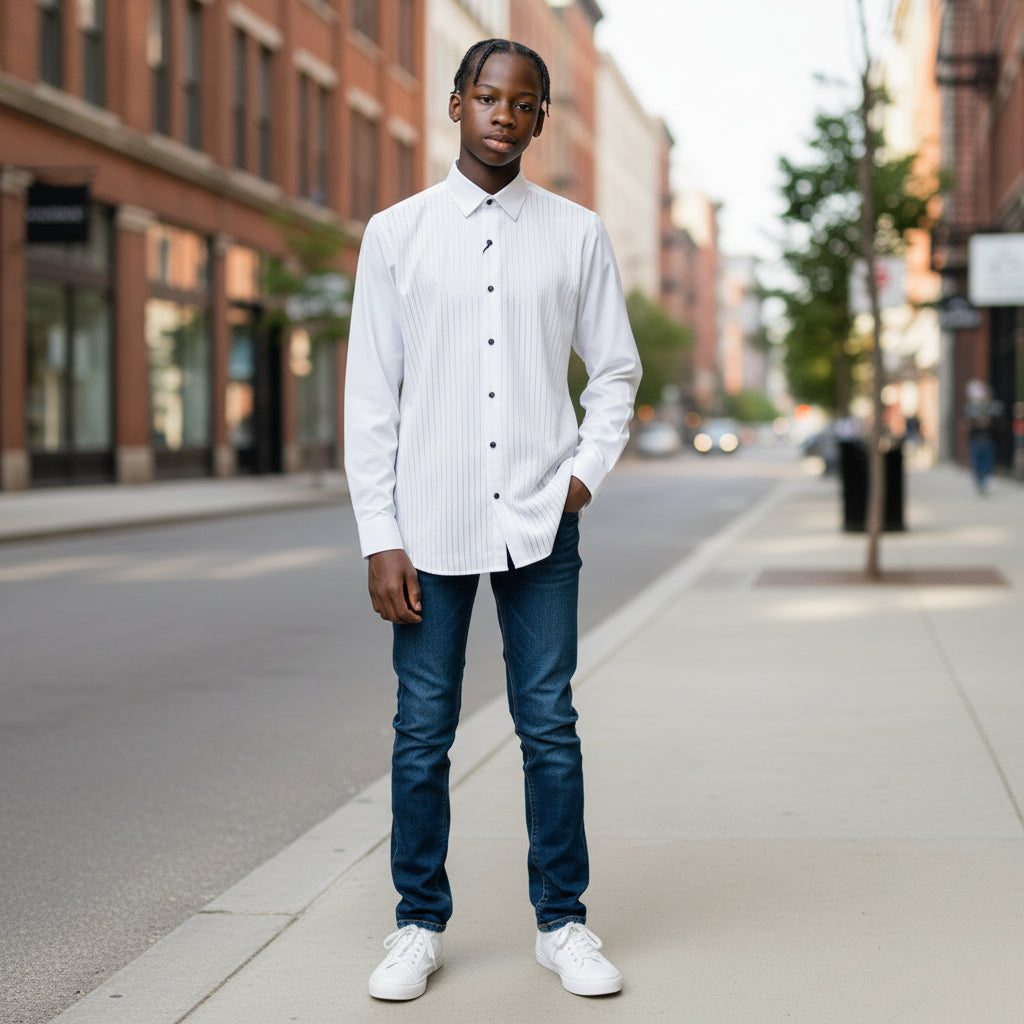 Cotton-Polyester Tuxedo Shirt