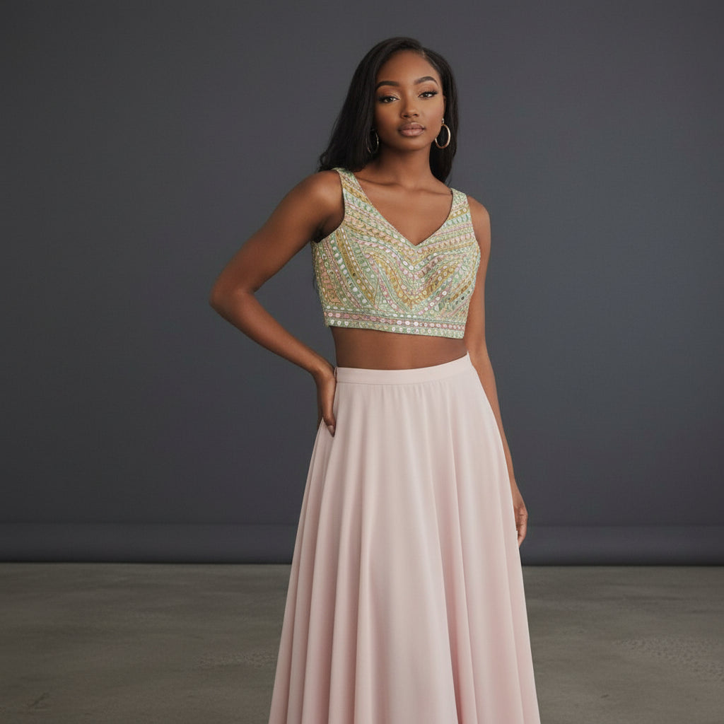 Gota Patti Geometric Blouse for Special Events