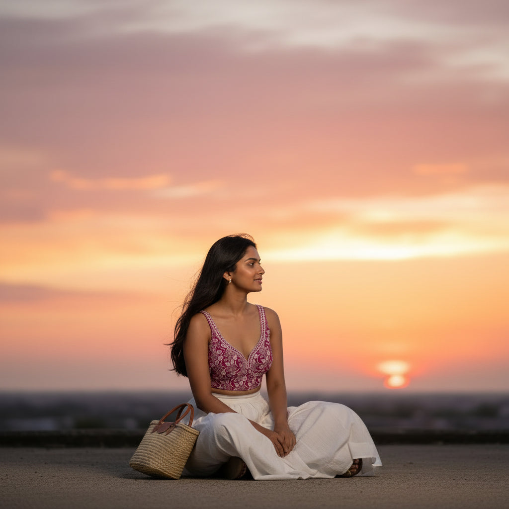Cotton Embroidered Blouse