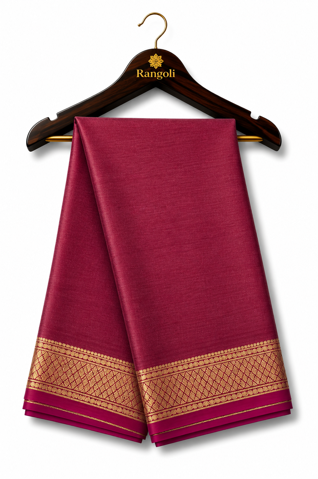 Mysore Pure Silk Crepe Tissue Saree (120gsm) in Pink