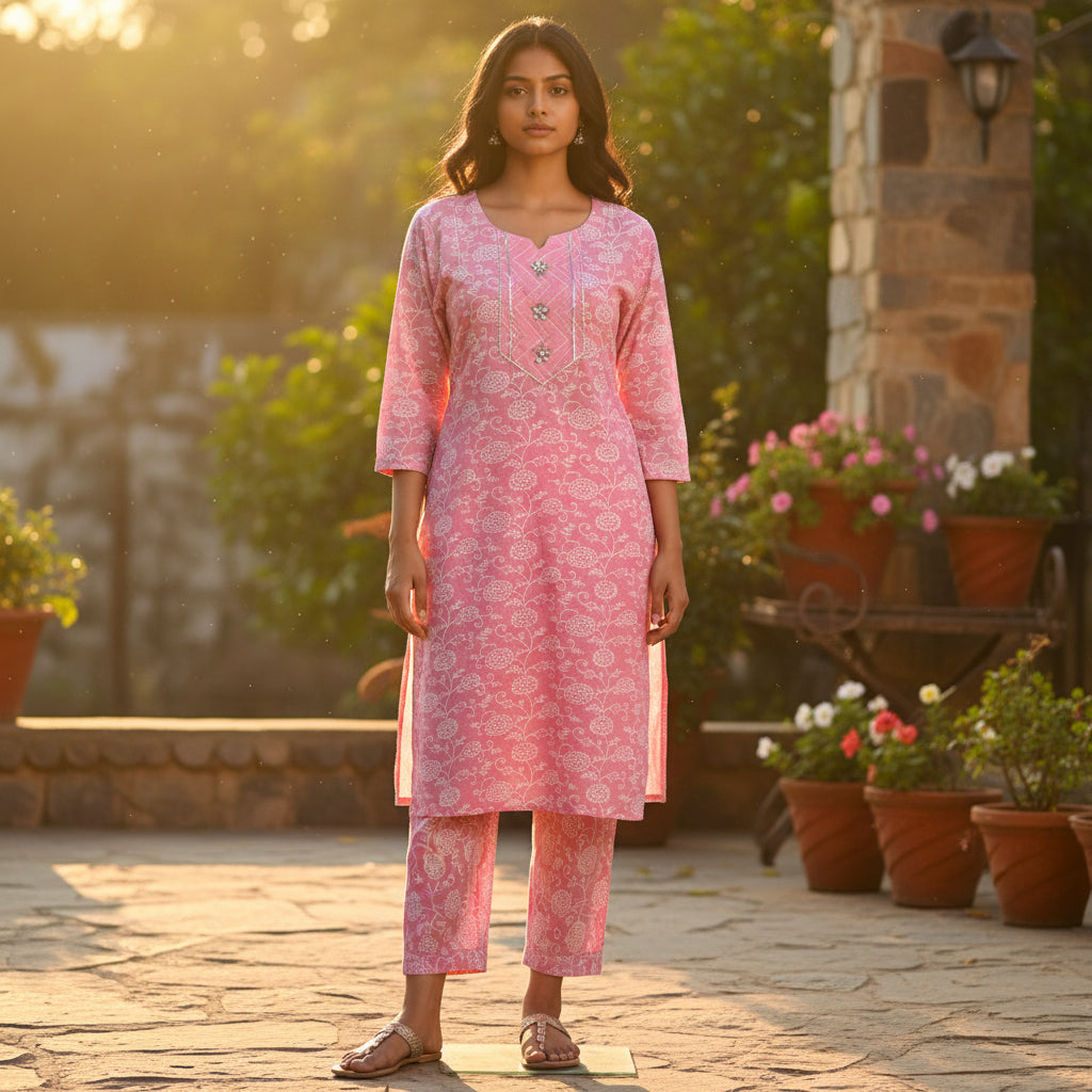 Rayon Viscose Kurta Set 2 Pc