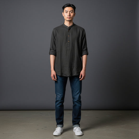 Linen Cotton Half Kurta Casual