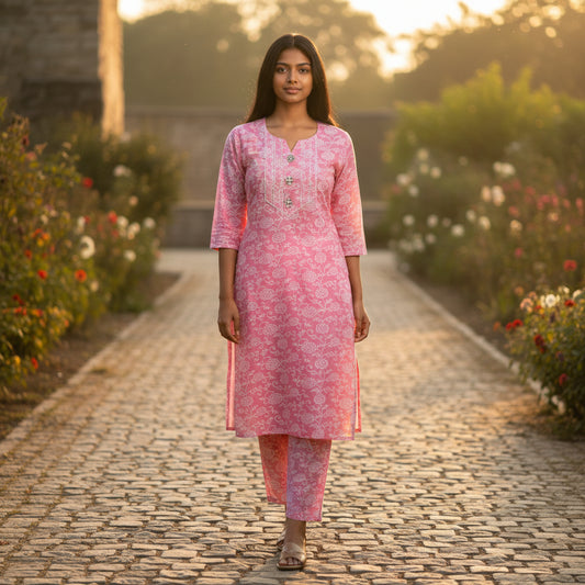 Rayon Viscose Kurta Set 2 Pc