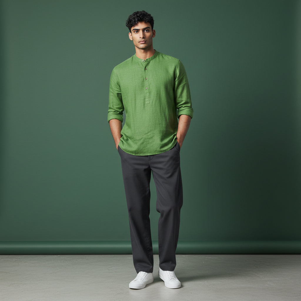 Cotton Half Kurta Smart Casual