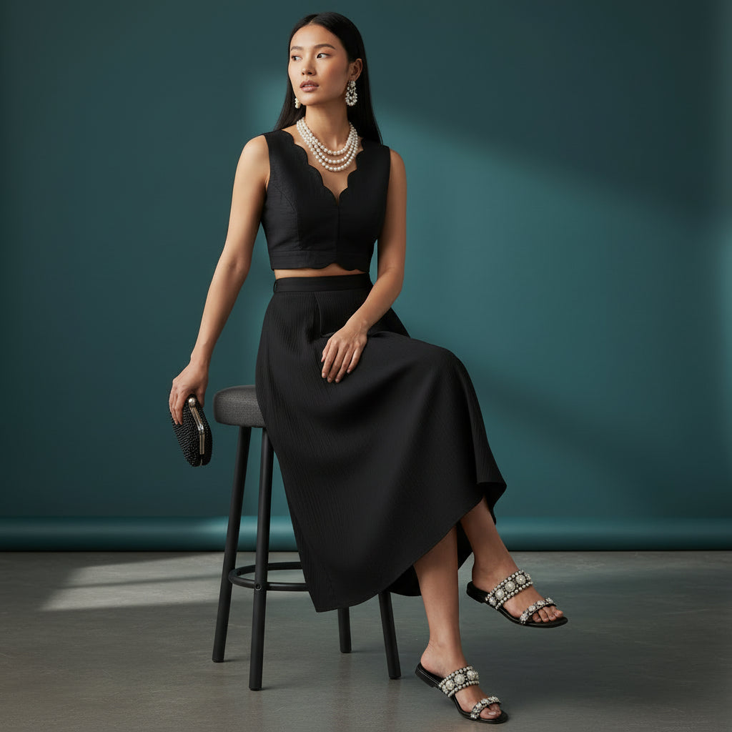 Silk Blend V-Neck Blouse