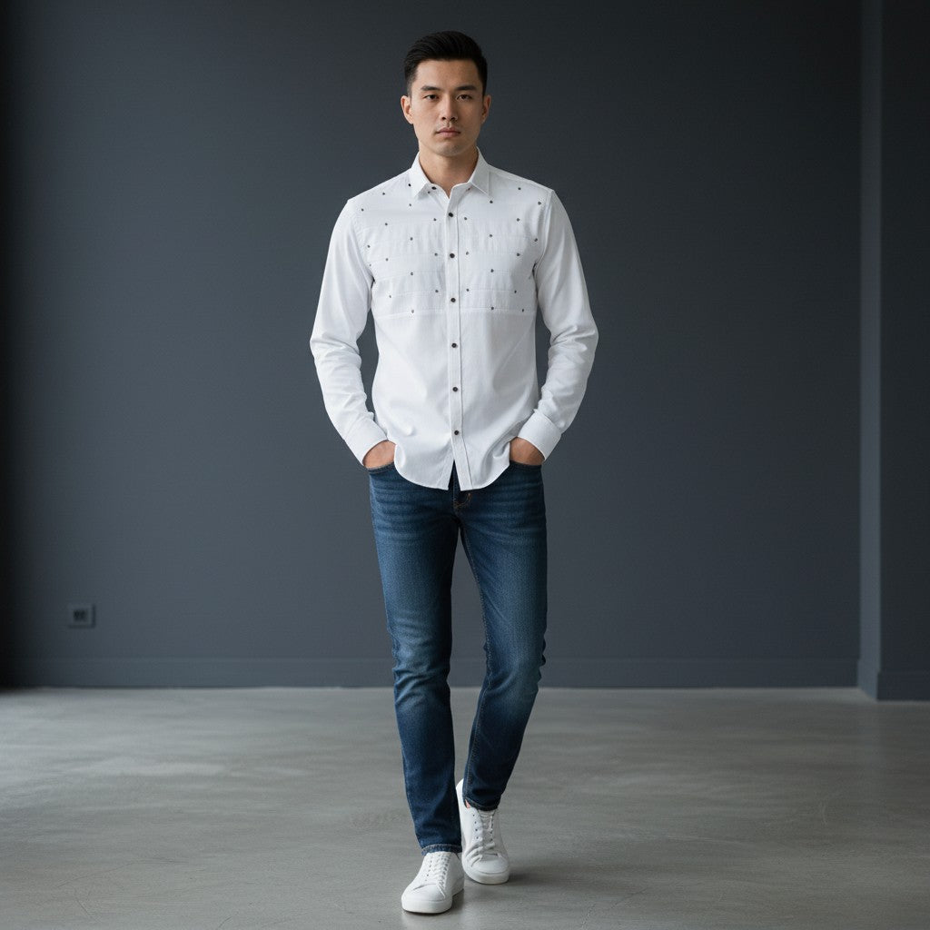 Funky Shirt (Silver lines)