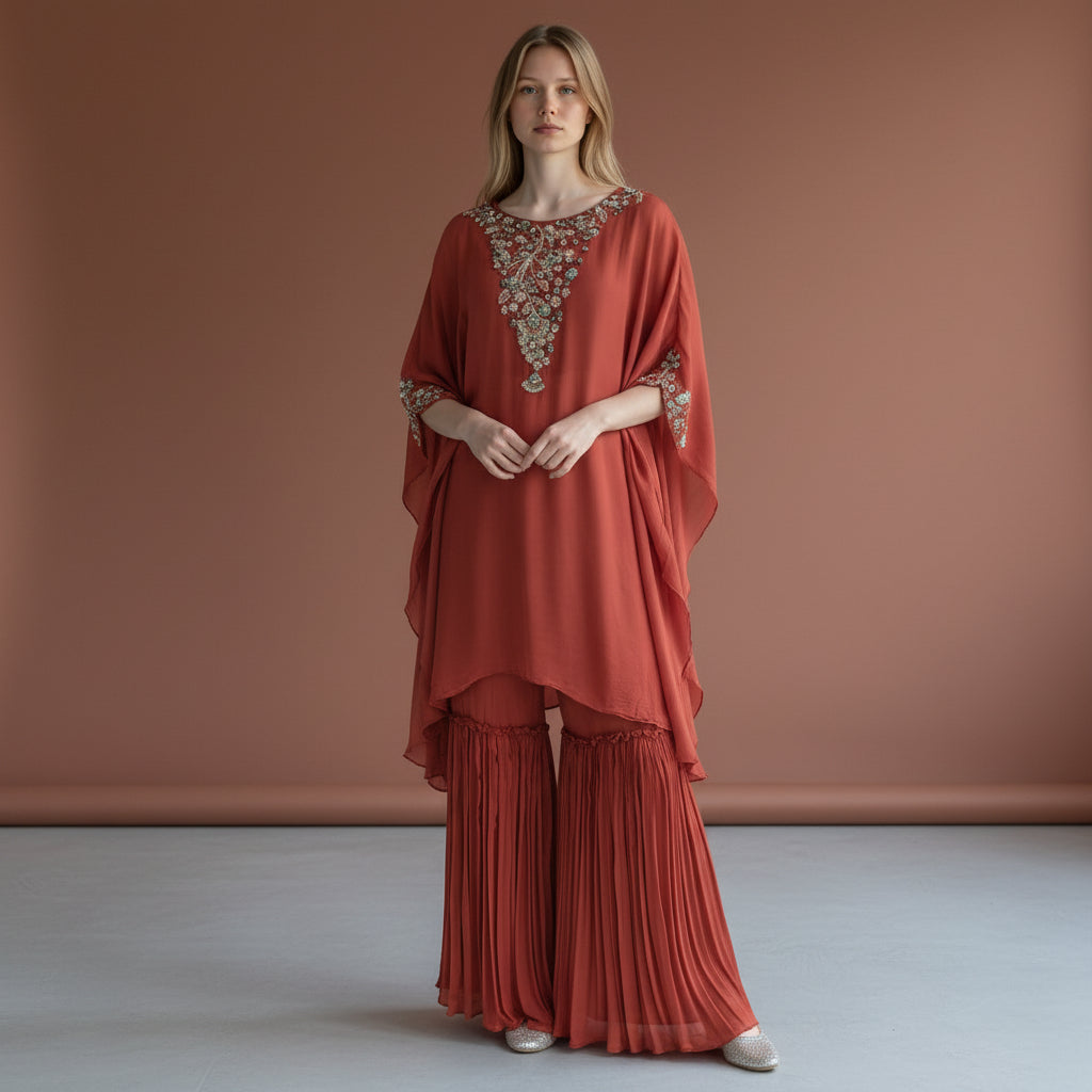 Georgette Crepe Sharara Set