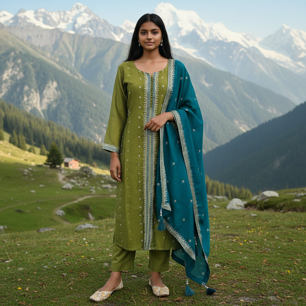 Silk Blend Kurta Set