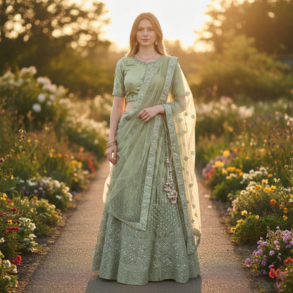 Net Embroidered Lehenga Primary Use