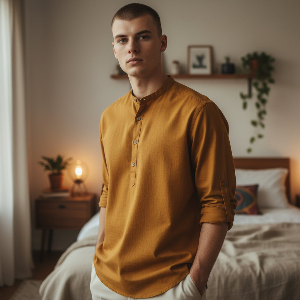 Linen Cotton Half Kurta