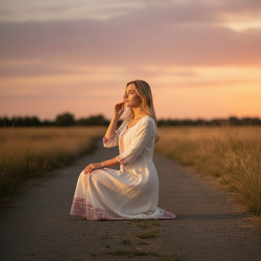 Cotton Dobby Frock for Comfort and Elegance