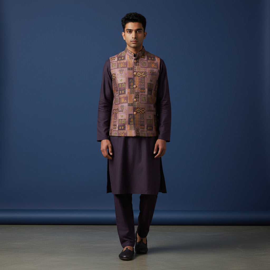 Cotton Silk Blend Kurta Set