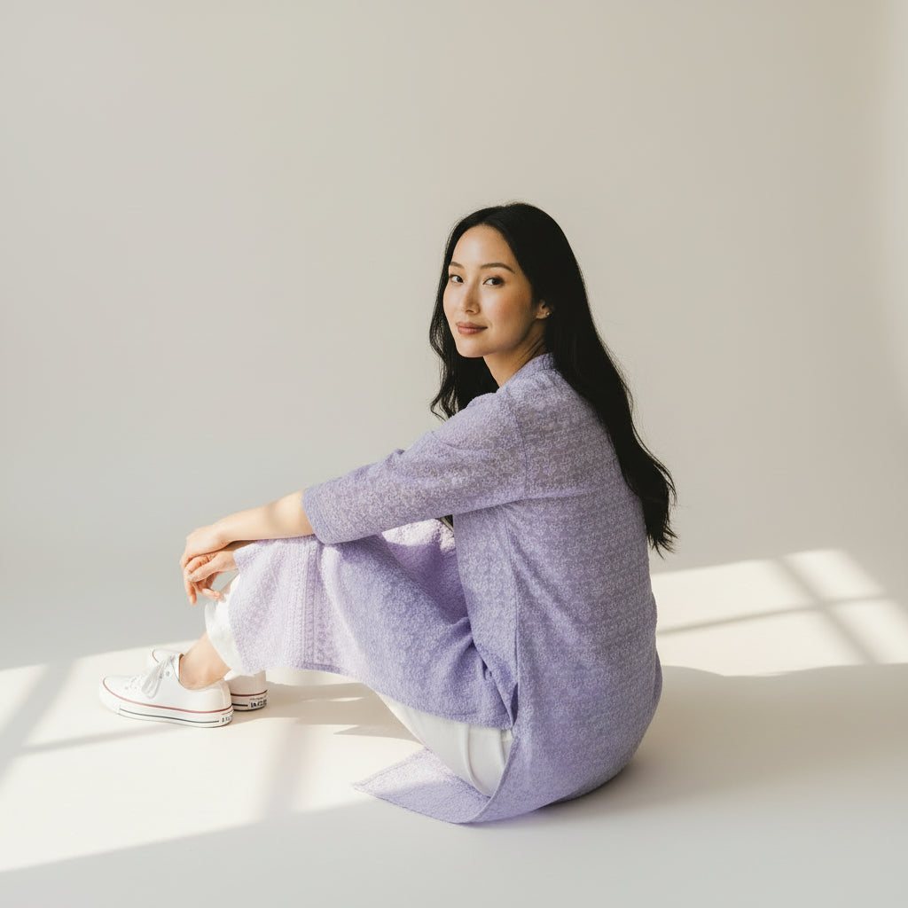 Tulle Chikankari Print Kurta