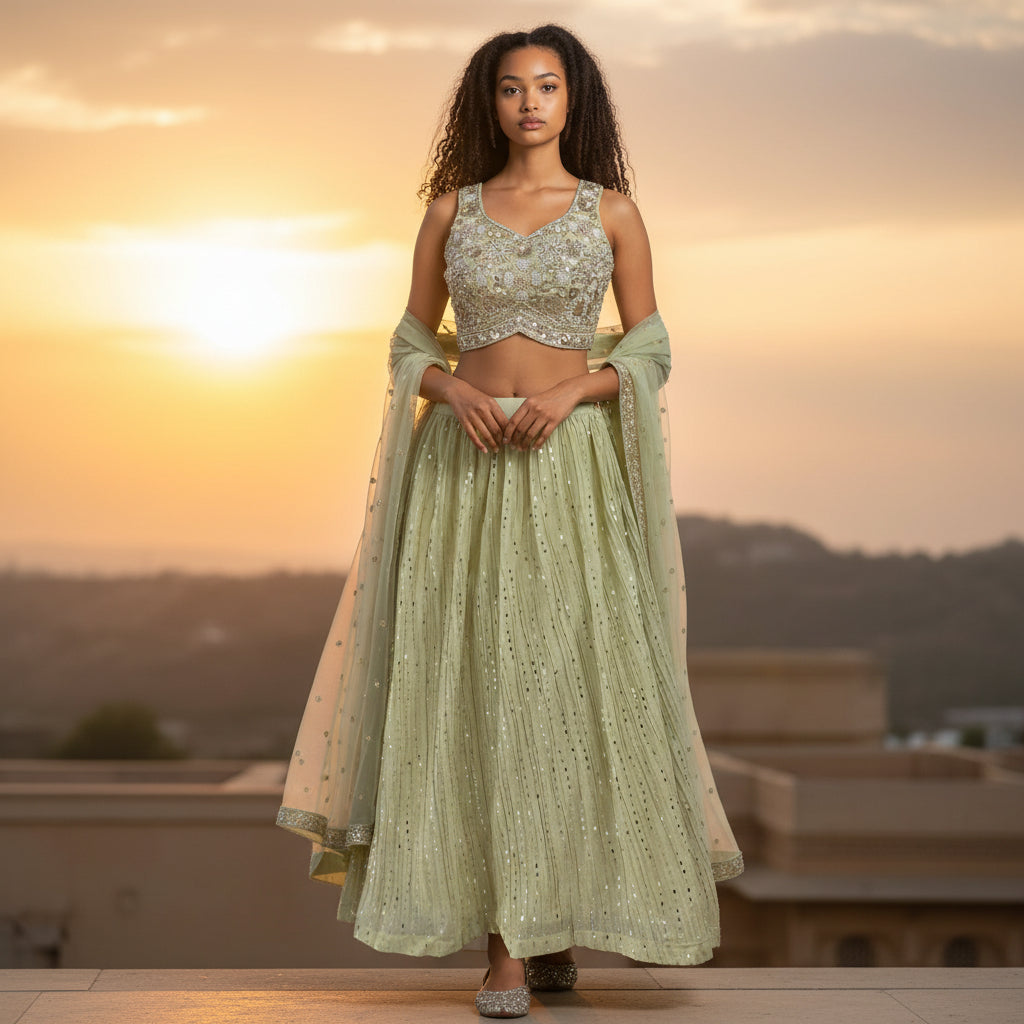 Chiffon Crop Top