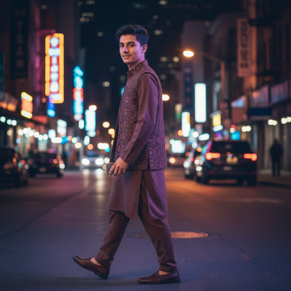 Silk Blend Kurta Set for Men