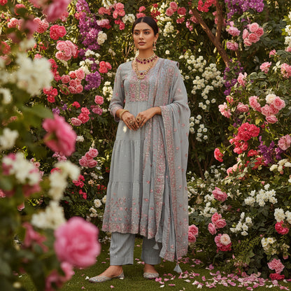 Chiffon Salwar Kameez Set for Elegance