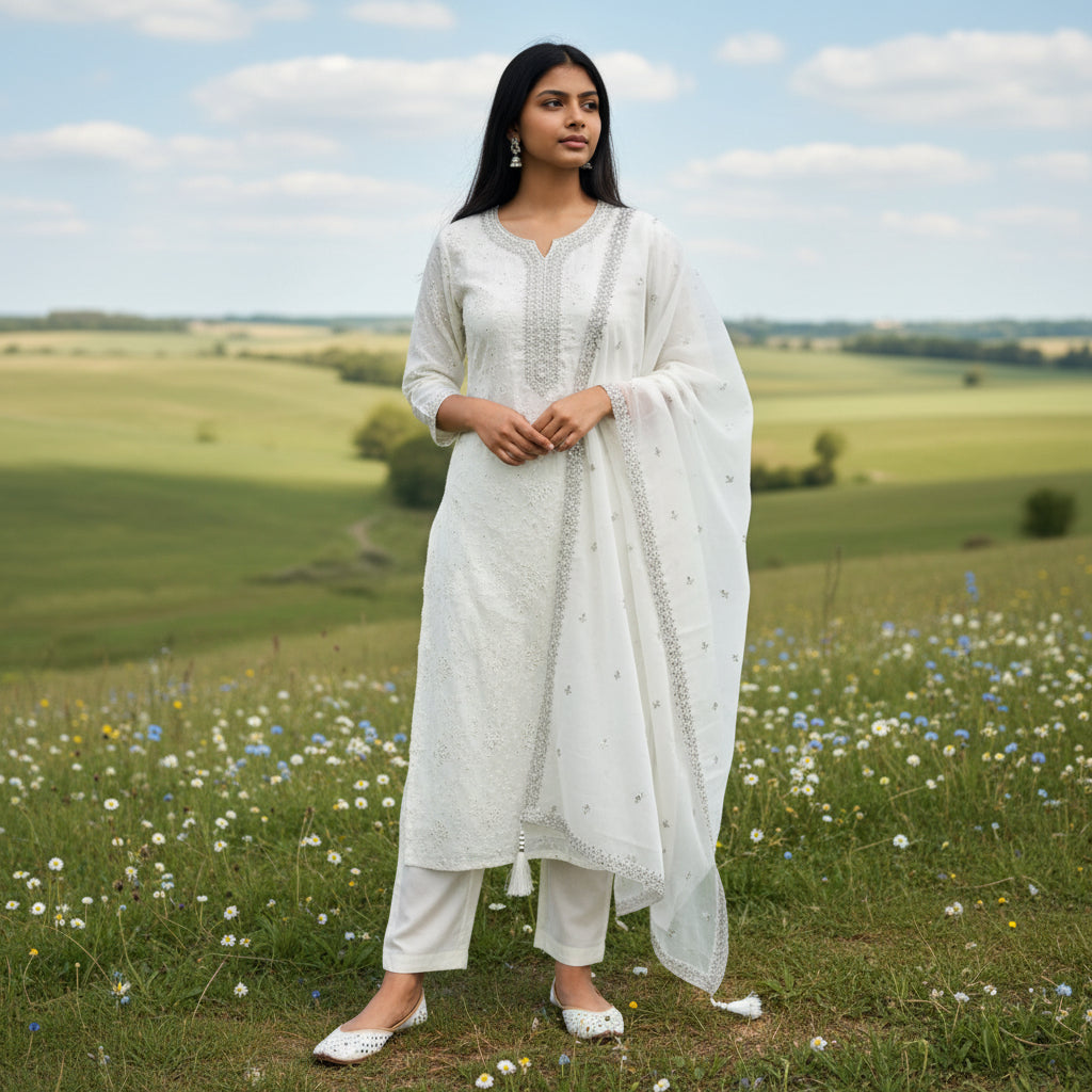 Sheer Georgette Kurta Set for Elegant Gatherings