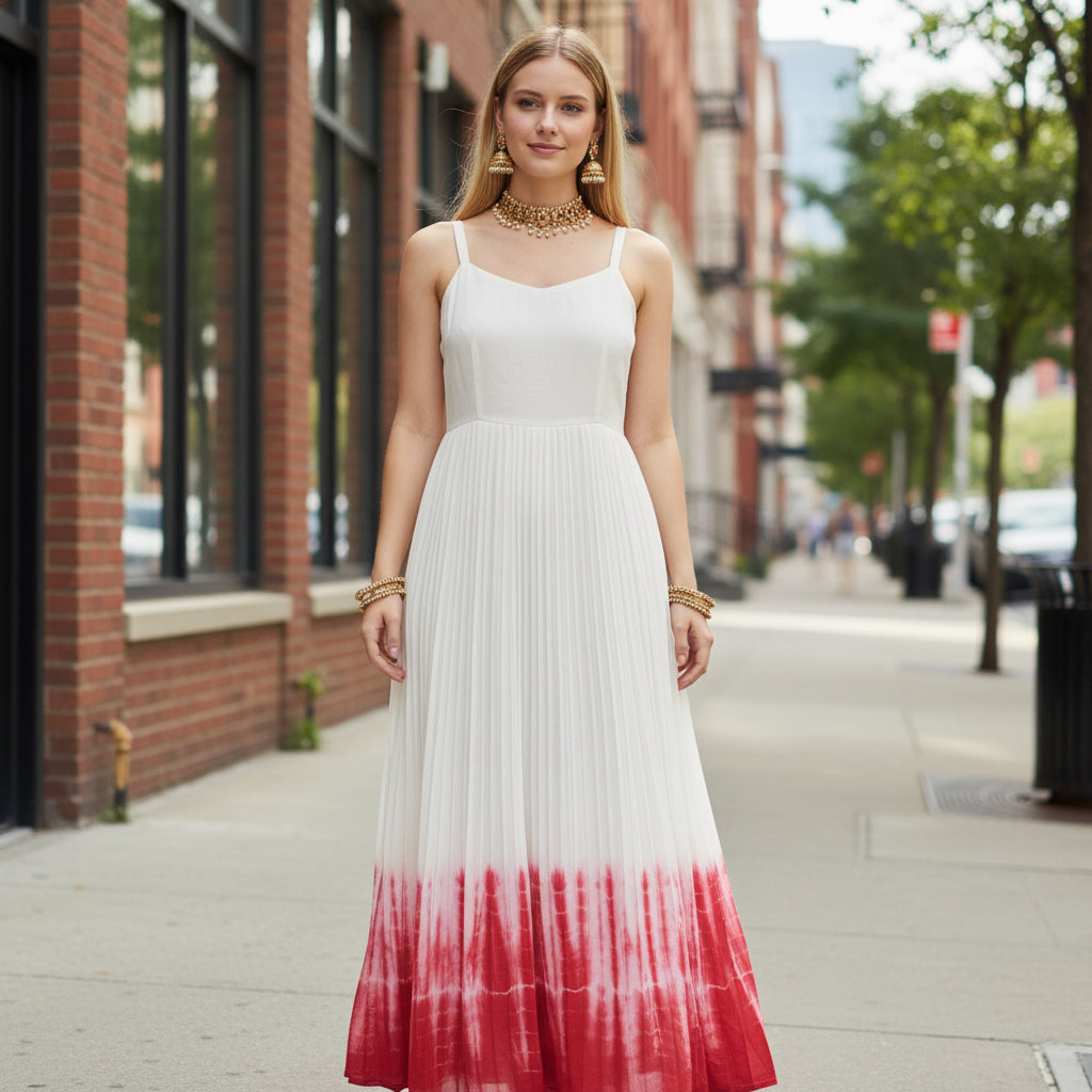 Cotton Silk Long Frock Designer Dress