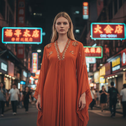 Fine Georgette Tunic and Trousers Set