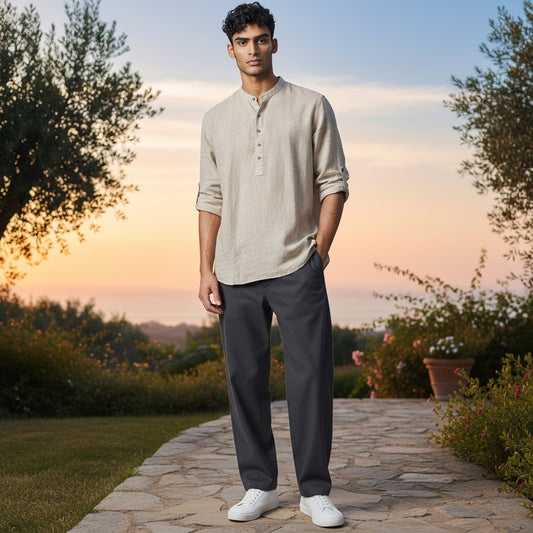 Linen Cotton Half Kurta