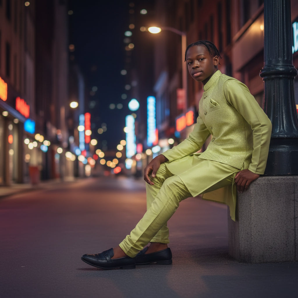 Cotton Silk Blend Kurta Set Three Piece