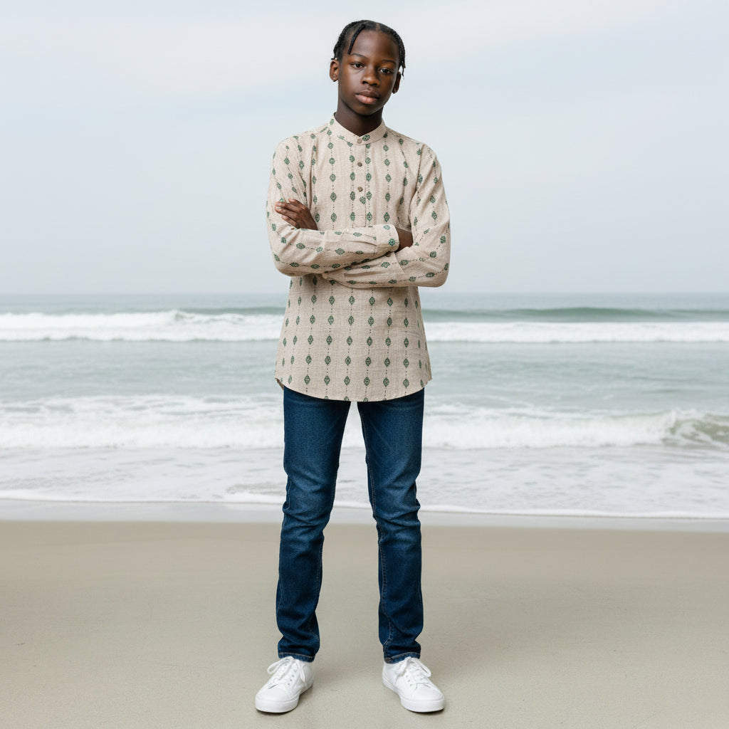 Linen Cotton Half Kurta