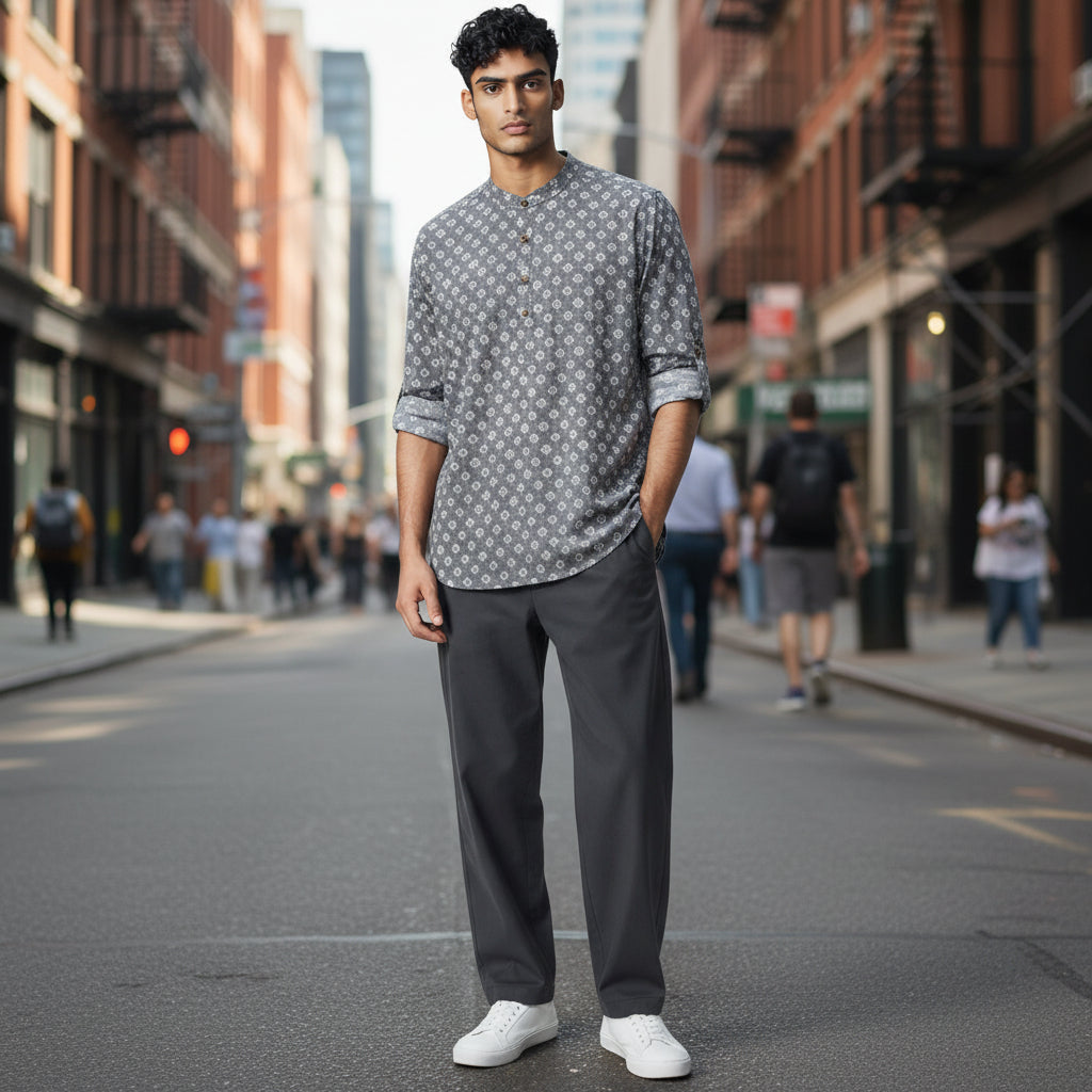 Cotton Polyester Half Kurta