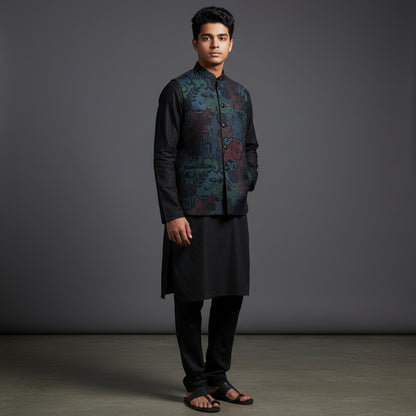 Cotton Silk Blend Kurta Set for Men