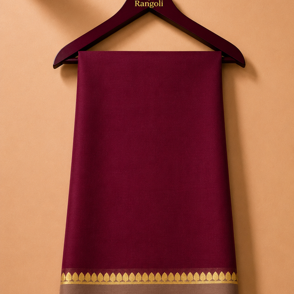 Elegant Maroon Silk Saree