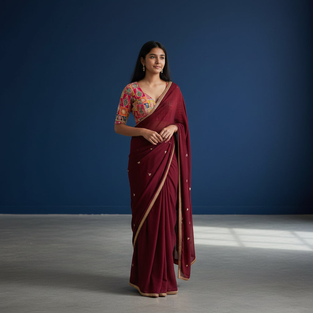 Patchwork Embroidery Blouse