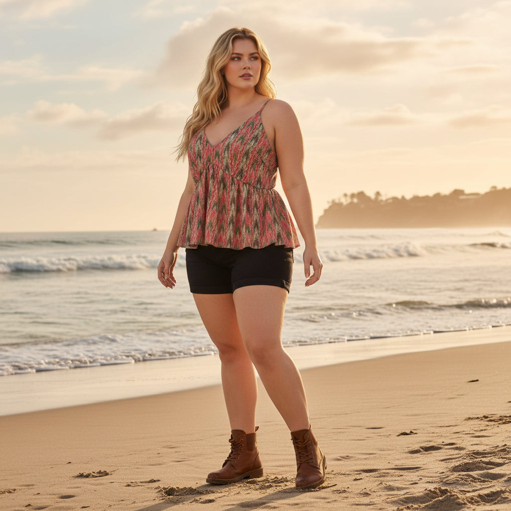 Cotton Peplum Tunic