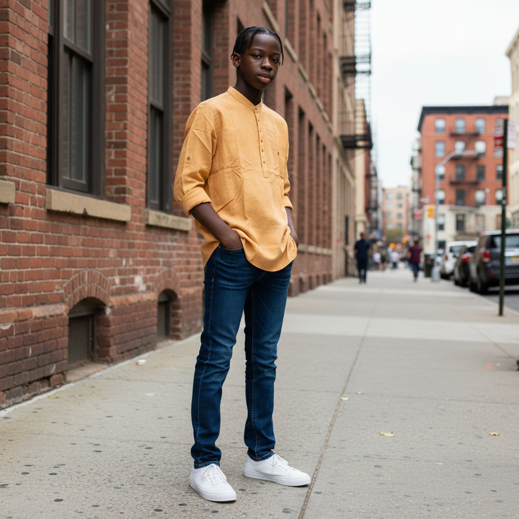 Linen Cotton Half Kurta for Everyday Comfort