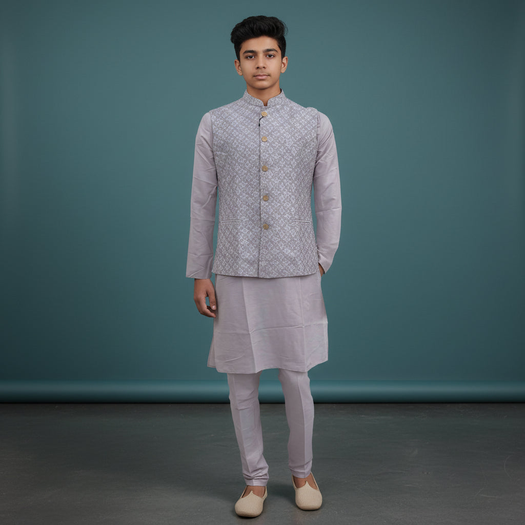 Cotton Silk Blend Kurta Set