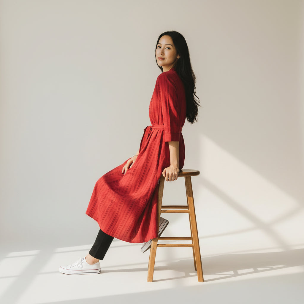 Cotton Striped Frock for Everyday Wear