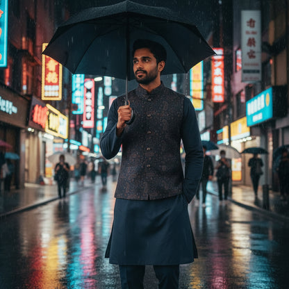 Cotton Silk Blend Kurta Set 3 Piece