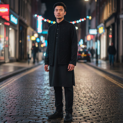 Cotton Silk Blend Kurta Set 3 Piece