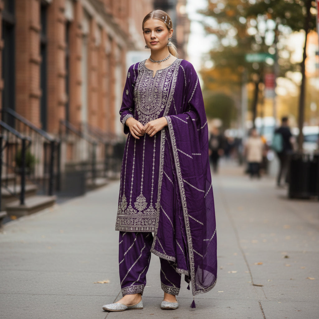 Pure Georgette Kurta Set Elegant Everyday Wear