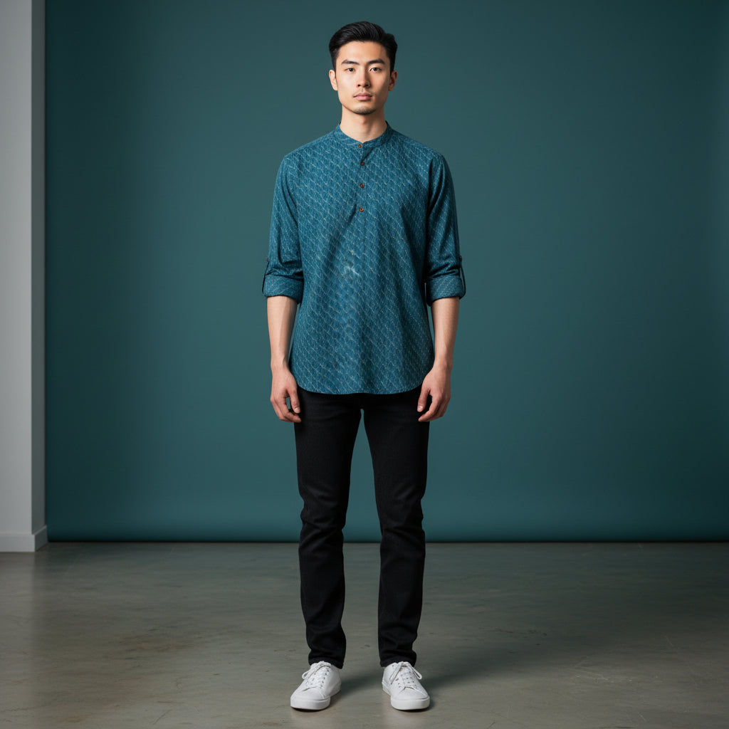 Cotton Polyester Half Kurta