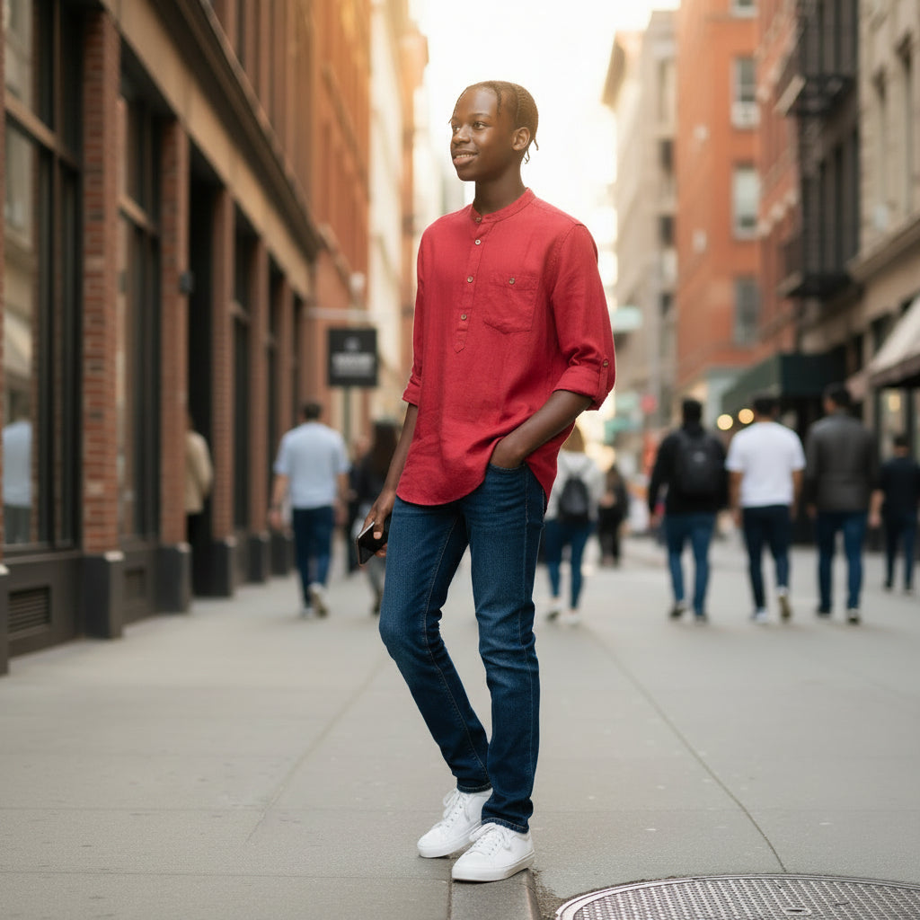 Linen Cotton Half Kurta