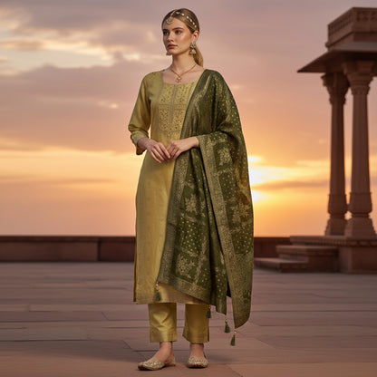 Light Silk Chanderi Kurta Set