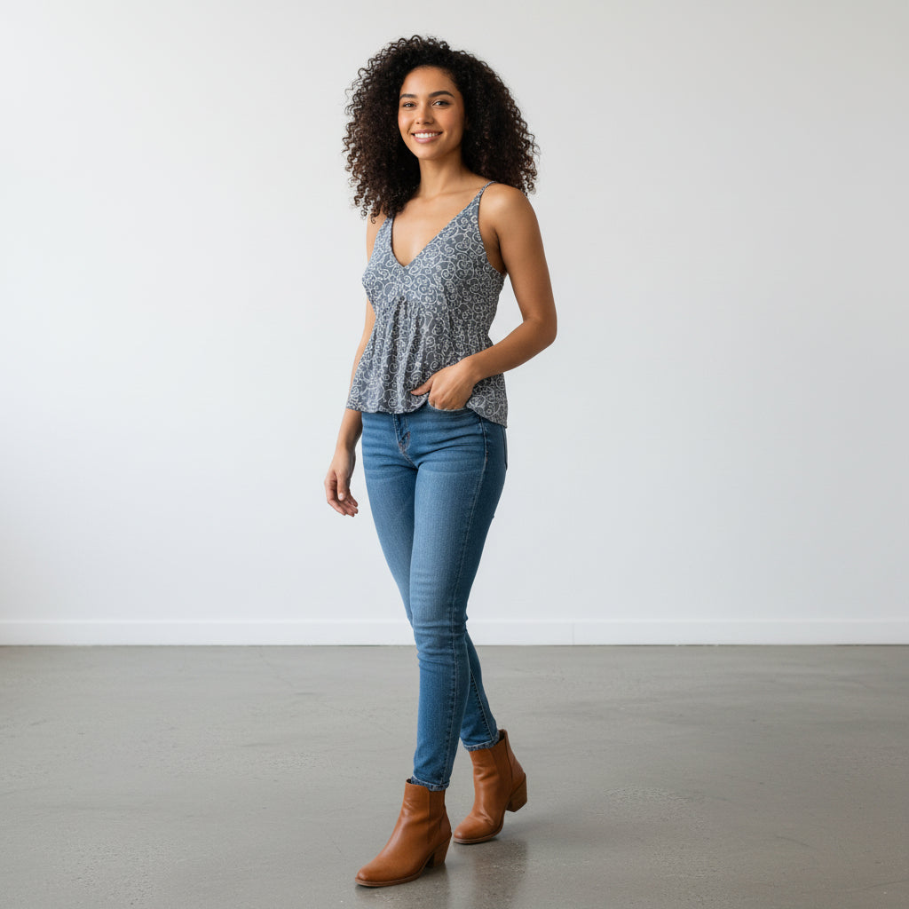 Cotton Peplum Tunic