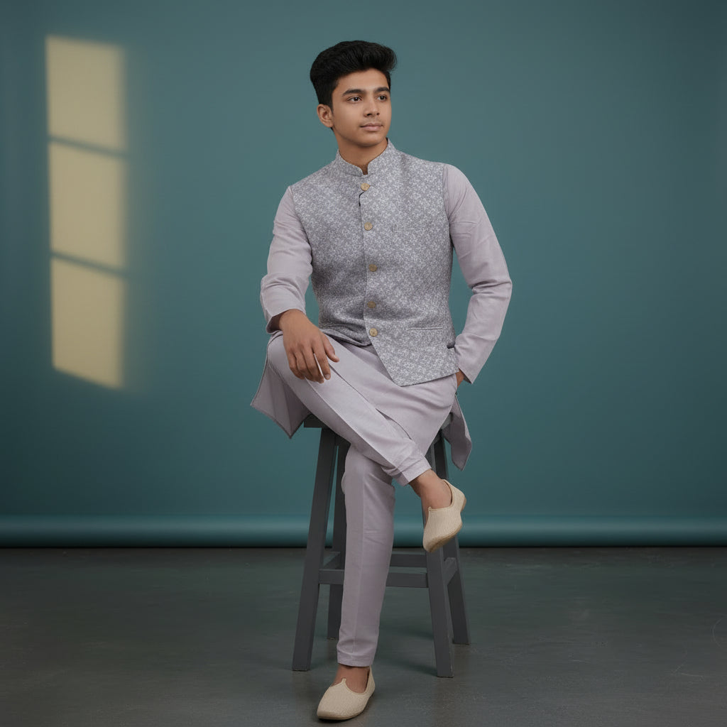 Cotton Silk Blend Kurta Set