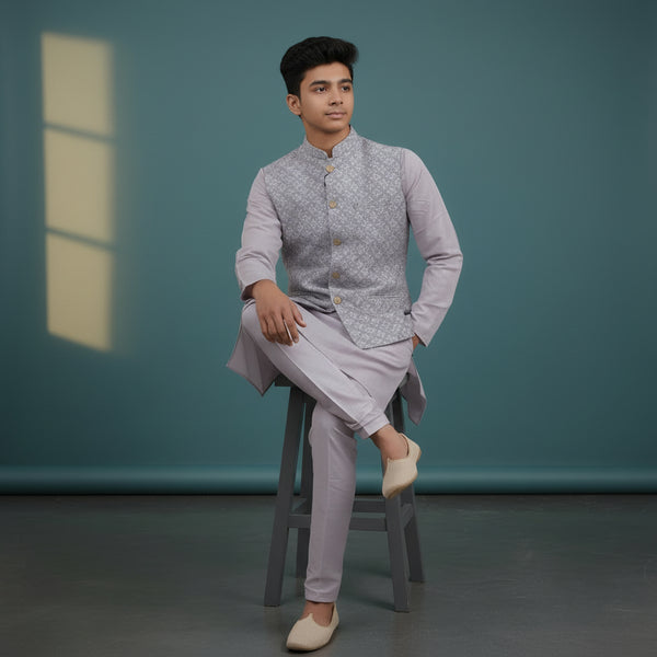 Cotton Silk Blend Kurta Set