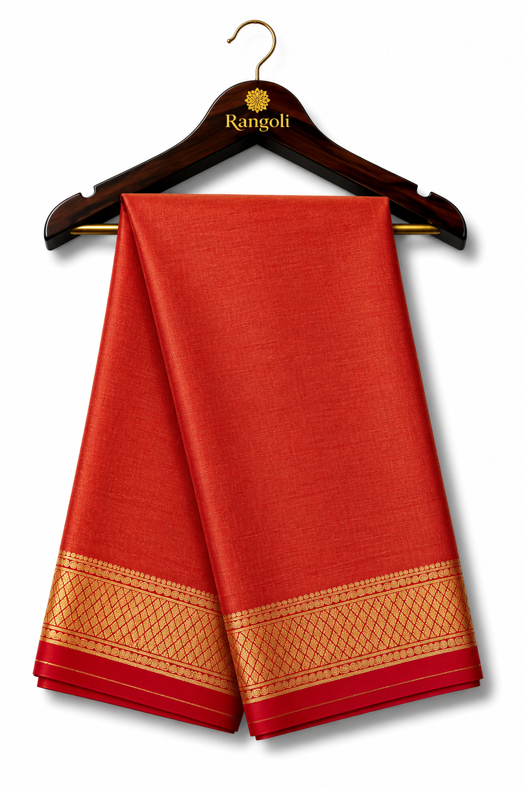 Mysore Pure Silk Crepe Tissue Saree (120gsm) - Terracotta
