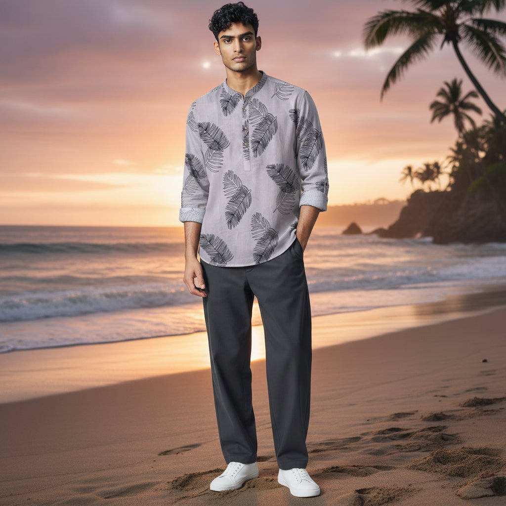 Cotton Polyester Half Kurta